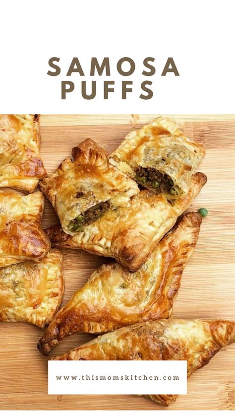 Puff pastry , samosa puffs, samosa recipe Ground Beef Pastry Recipes, Puff Pastry Samosa, Beef Pastry Puff, Puff Pastry Ground Beef Recipes, Ground Beef Puff Pastry Recipes, Puff Pastry Beef, Puff Pastry Dinner, Beef Samosa, Puff Pastry Treats