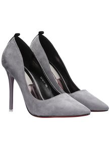 Gray Pumps, Grey Pumps, Heels Dress, Heels Stilettos, Shoes Grey, Pumps Heels Stilettos, Platform Stilettos, Work Style, Shoes High