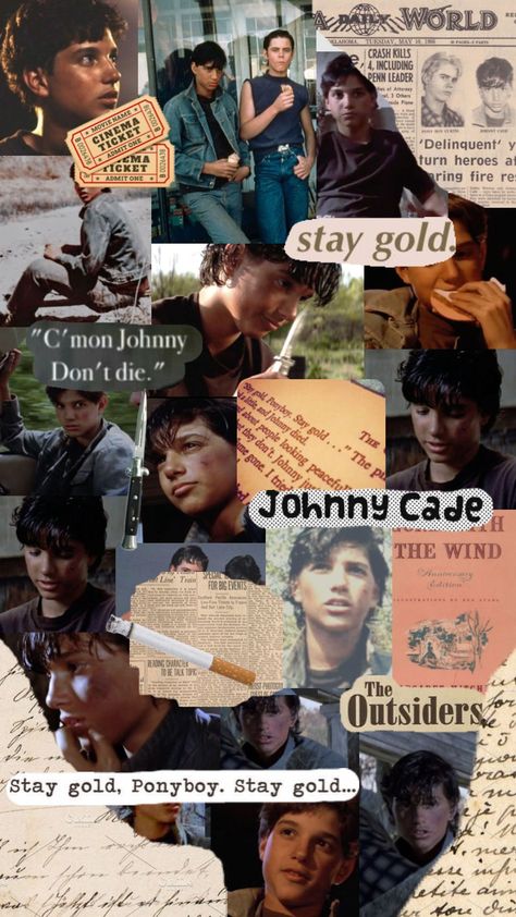 #theoutsiders#johnnycade#greasers#books#movies The Outsiders Johnny, Leader Movie, Greaser Aesthetic, Johnny Cade, Outsiders Movie, The Outsiders Greasers, Dallas Winston, Ralph Macchio, Ideal Boyfriend