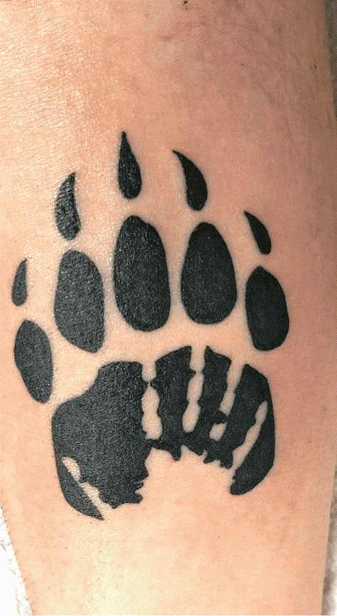 Brother Bear Tattoo Design Images (Brother Bear Ink Design Ideas) Bear Print Tattoo, Tattoo Ideas Brother, Brother Bear Tattoo, Bear Paw Tattoo, Bear Tattoo Ideas, Bro Tattoos, Bear Claw Tattoo, Grizzly Bear Tattoos, Bear Paw Tattoos