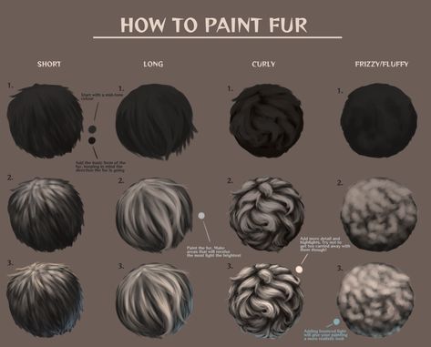 How to Paint Fur - CherishArt | Illustrations - ART street by MediBang Fur Texture Drawing, Fur Painting, Fur Tutorial, Draw Fur, Texture Studies, Clothing Illustration, How To Draw Fur, Colouring Tutorial, Wedding Drapery