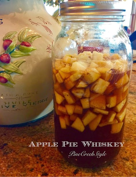 Grain Alcohol Recipes, Home Made Liquor Recipes, Infused Whiskey Recipes, Infused Alcohol Recipes, Homemade Liqueur Recipes, Apple Whiskey, Infused Liquors, Whiskey Recipes, Homemade Alcohol