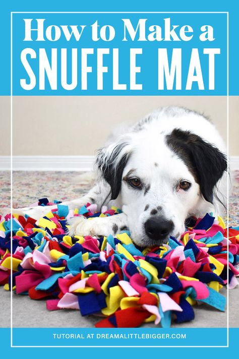 Does your dog eat too fast? It's something that can be really bad for your pet's health but luckily we can slow them down with this DIY snuffle mat! Make A Snuffle Mat, Diy Snuffle Mat, Dogs Diy Projects, Snuffle Mat, Diy Dog Toys, Dog Enrichment, Dog Projects, Diy Holz, Dog Crafts