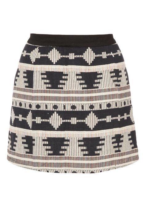 Topshop Skirt Ikat Skirt, Aztec Print Skirt, Boho Skirts, Topshop Outfit, Rich Girl, Print Skirt, Cute Skirts, Aztec Print, Black Stretch