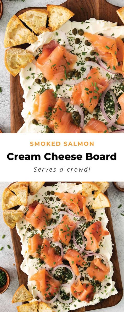 Savoury Cream Cheese Recipes, Smoked Salmon Cream Cheese Board, Cream Cheese Board, Smoked Salmon Cream Cheese, Salmon Cream Cheese, Cheese Bagels, Pickled Red Onions, Cream Cheese Recipes, Fat Man