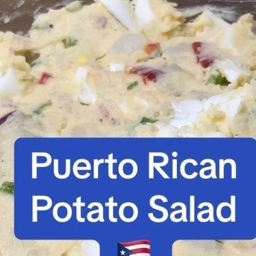 Beatriz Santiago on Instagram: "Puerto Rican Potato Salad 🇵🇷 I made small batch, double the ingredients with bag of potatoes * 4 Large Potato’s * 4 Eggs * Adobo to taste for boiling & potatoes salad * 1/4 Green Bell Pepper (Finely Diced) * 1/4 Red Bell Pepper (Finely Diced) * 1/4 Green Apple (Finely Diced)(Optional) * 1/4c Red Onion (Finely Diced) * 1 Whole Pimento Diced * 2Tsp Red Wine Vinegar * 1/2c-1c Mayonnaise 1. Boil your water, add potatoes & eggs, adobo, boil until potatoes are tender, approximately 25 minutes. Strain set potatoes on the side, dice up the eggs. 2. While the potatoes are boiling, go ahead prep your ingredients. Not everyone loves condiments, I like to make sure they’re diced finely. No one loves chunky texture in my home. Especially the apples. Make sure it Puerto Rican Potato Salad, Boiling Potatoes, Bag Of Potatoes, Potatoes Salad, Green Bell Pepper, Puerto Rican Recipes, Wine Vinegar, Boiled Potatoes, Green Bell Peppers