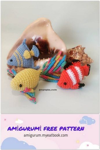 Amigurumi Fish Free Pattern – Amigurumi patterns Crochet Tropical Fish, Amigurumi Fish Free Pattern, Fish Crochet Pattern Free, Amiguri Patterns, Crochet Aquarium, Fish Project, Amigurumi Fish, Aquarium Inspiration, Crochet Fish Patterns