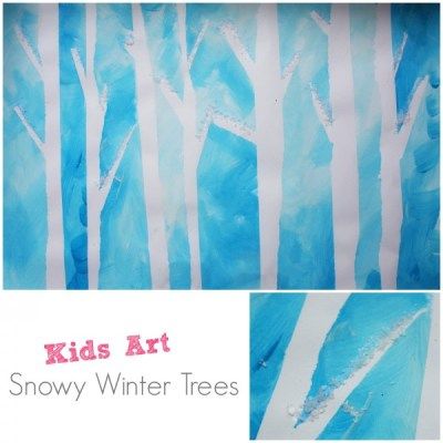 January Art, Tree Stem, Art For Children, Kids Canvas Art, Tree Winter, Art Cart, Kids Canvas, Art Theme, Classroom Fun