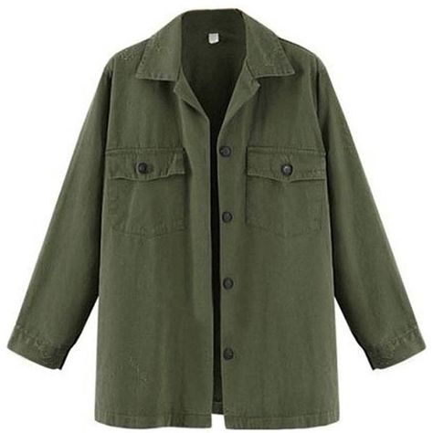 Plus Size Pocket Casual Turn Down Collar Women Loose Jacket (£13) ❤ liked on Polyvore featuring outerwear, jackets, newchic, green jacket, lapel jacket, loose jacket, print jacket and pattern jacket Green Denim Jacket, Plus Size Jackets, Loose Jacket, Pattern Jacket, Pocket Blouse, Chic Coat, Embellished Jacket, Lapel Jacket, Plus Size Outerwear