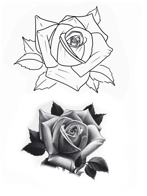 Rose Stencil Tattoo, Tattoos Practice, Jesus Tattoo Design, Gotik Tattoo, Rose Tattoo Stencil, Super Mario Coloring Pages, Rose Outline, Rose Drawing Tattoo, Rose Stencil