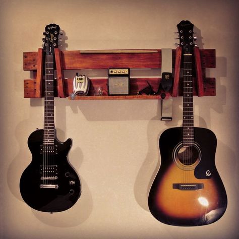 Wood Guitar Hanger, Pallet Guitar Stand, Guitar Wall Stand, Guitar Storage, Guitar Wall Hanger, Guitar Display, Guitar Rack, Wall Stand, Wood Guitar