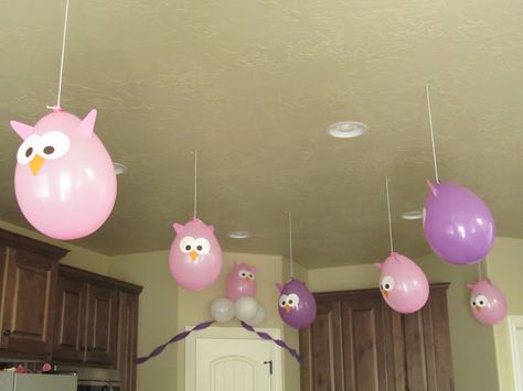 Owl Party Decorations, Owl Balloons, Owl Themed Parties, Owl Baby Shower Theme, Owl Birthday Parties, Anniversaire Diy, Owl Birthday, Owl Party, Owl Baby Shower