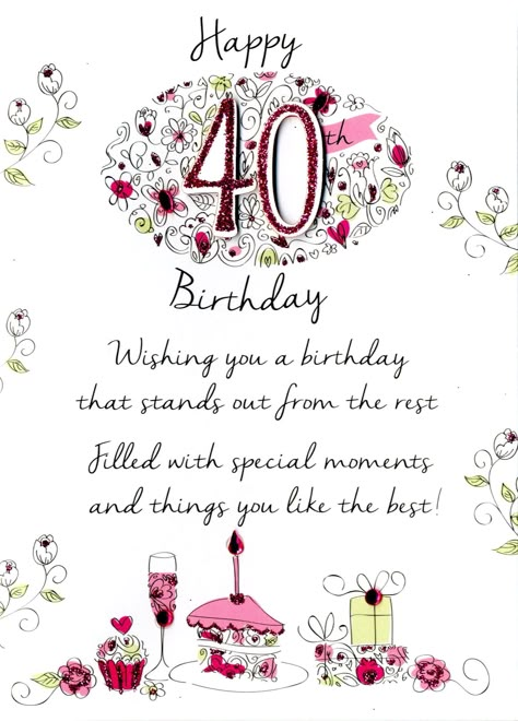 Happy 40th Birthday Messages, 40th Birthday Images, Birthday Cards For Twins, 40th Birthday Messages, 40th Birthday Wishes, Birthday Female, 40th Birthday Quotes, Birthday Card Messages, Birthday Card Sayings