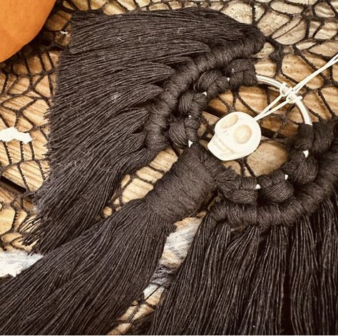 Angel Tutorial, Macrame Angel, Dark Angel, Halloween Decor, Halloween Decorations, Macrame, Angel, Halloween, Macramé