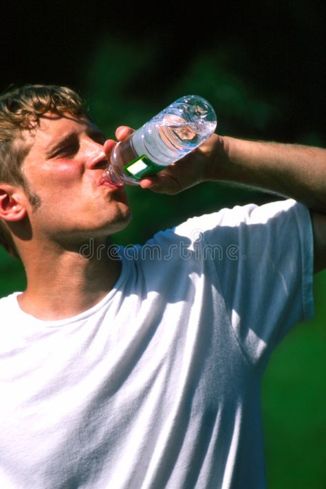 Man Drinking Water. Man outside drinking water on a hot day , #AD, #Water, #Drinking, #Man, #drinking, #day #ad Drinking Water Pose Reference, Drinking Water Photoshoot, Drinking From Mug Reference, Drinking Soda Pose Drawing, Drinking Water Reference, Drinking Soda Pose, Person Drinking Reference, Person Drinking Water, Drinking Drawing Reference