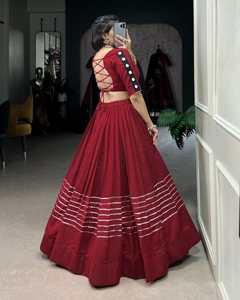 Shop now by contact or WhatsApp 097806 66577 ☀️☀️sale 2450rs only☀️☀️ *🌷Navratri Collection 2024🌷* Gota Patti Elegance Meets Charm for Navratri 🥰 *Lehenga (Stitched)* Lehenga Fabric : Reyon cotton Lehenga Work : Plain With Gota Patti Lace Touch Up Lehenga Waist : Support Up To 42 Lehenga Closer : Drawstring With Zip Stitching : Stitched With Canvas And lining Inner Length : 42 Flair : 6 Meter Inner : Micro Cotton *Blouse (Stitched)* Blouse Fabric : Reyon cotton(Fully Stitched) Blouse ... Garba Dresses, Chanderi Lehenga, Zip Stitching, Lehenga Stitched, Garba Outfit, Choli Design, Navratri Lehenga, Garba Dress, Navratri Collection