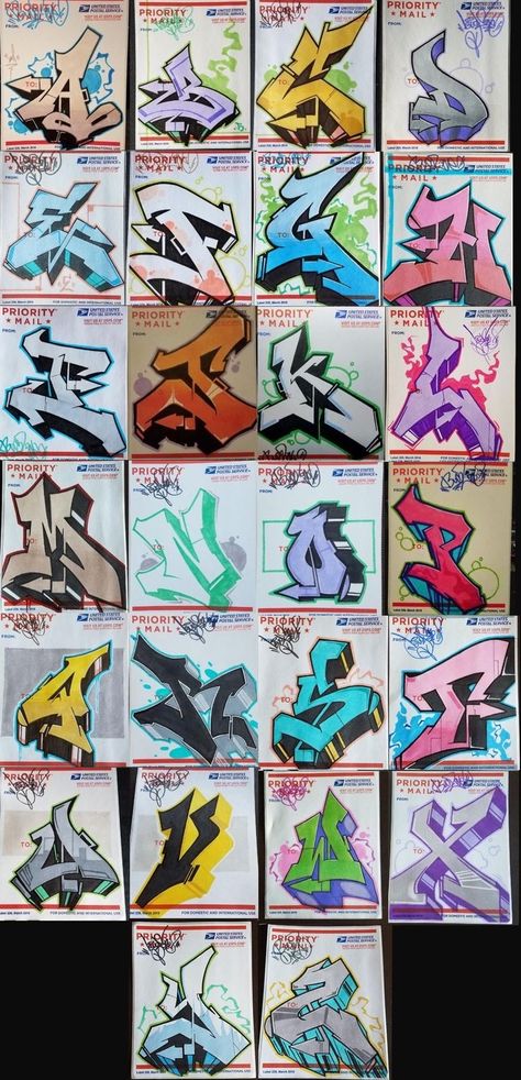 Graffiti Alphabet Styles, Easy Graffiti Drawings, Graffiti Lettering Alphabet, Graffiti Art Letters, Graffiti Wildstyle, Fonts Lettering, Graffiti Text, Graffiti Piece, Graffiti Words