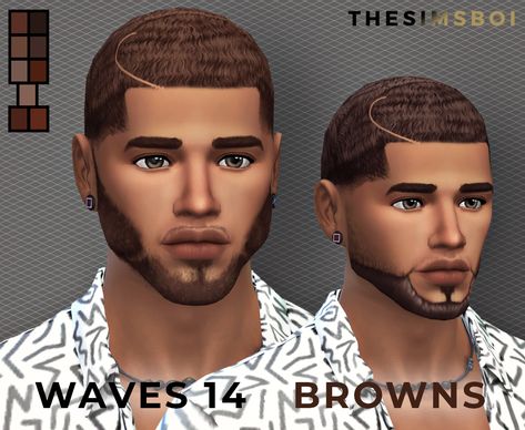 ::.. Re-Colors Hair Dump Part Four! ..:: I know it’s been a while, but I’m BACK! I fell in love with these hairs/beards & I just had to re-color them using my favorite palette “Browns O’ Choice.” I... Sims 4 Afro Hair Male, Sims 4 Afro Hair, Sims 4 Men Clothing, Sims 4 Hair Male, Sims Baby, Sims 4 Black Hair, The Sims 4 Skin, Sims 4 Cc Kids Clothing, Play Sims 4