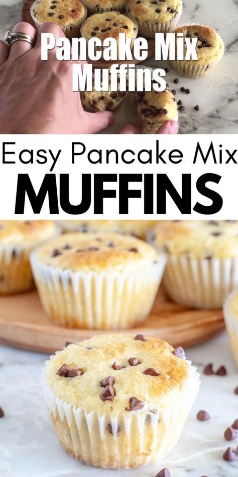 Pancake Mix To Muffins, Pancake Muffins Krusteaz, Muffins With Pancake Mix How To Make, Pancake Mix Muffins Easy, Muffins Easy 3 Ingredients, Airfryer Pancakes, Recipes With Pancake Mix Easy, Pancake Muffins Easy, Pancake Mix Muffins Recipe