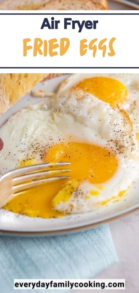 Eggs In Air Fryer Fried, Air Fryer Eggs Fried, Fried Egg In Airfryer, Egg In The Air Fryer, How To Cook Eggs In Air Fryer, Fried Egg Air Fryer, Over Easy Eggs In Air Fryer, Eggs Air Fryer Recipes, Air Fryer Eggs Over Easy