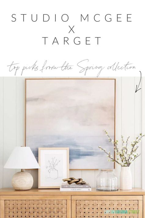 My top picks from the new Studio McGee Target spring collection! Love this woven console table, abstract art, round wood lamp, dogwood flower vase, metal knot decor and more! Studio Mcgee Target, Short Glass, Wood Table Lamp, Wooden Console Table, Wooden Console, Entryway Console, Table Lamp Wood, Studio Mcgee, Stylish Storage Solutions