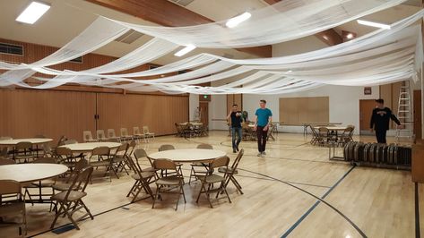 Cultural Hall DIY Wedding Reception DIY #lds Lds Wedding Reception Cultural Hall, Lds Wedding Reception, Lds Weddings Reception, Wedding Reception Diy, Diy Wedding Reception, Quince Decorations, Lds Wedding, Large Lanterns, Night Live