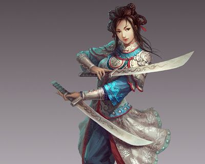 dual wielder, swords, Chinese Warrior Princess, Fantasy Warrior, Arte Fantasy, Fantasy Rpg, Fantasy Inspiration, Non Fiction, Art Anime, Dnd Characters, Character Portraits