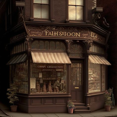 Victorian Bakery, Magnolia Promenade, Bloxburg City, Victorian Street, Cafe Exterior, Chocolate Stores, Planet Coaster, Shop Facade, Clothing Store Interior