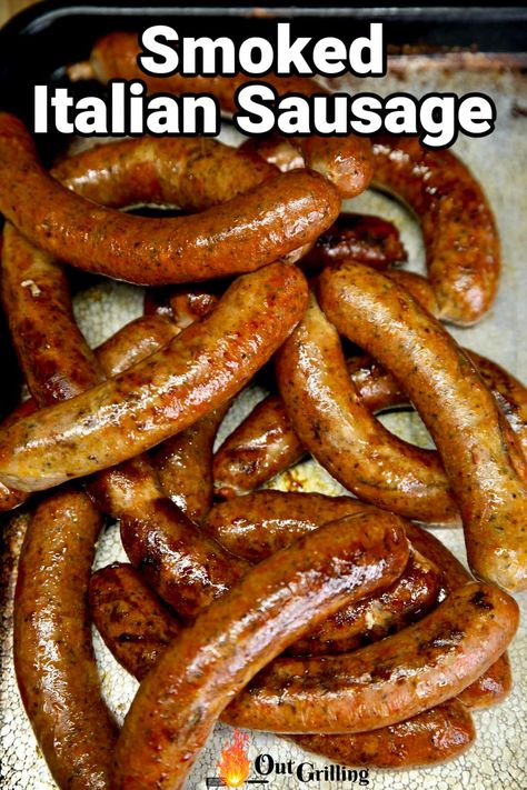 Smoked Italian Sausage, Snack Stick Recipe, Indoor Smoker, Meat Curing, Italian Dinners, Sausage Making Recipes, Homemade Sausage Recipes, Outdoor Cooking Recipes, Sausage Seasoning