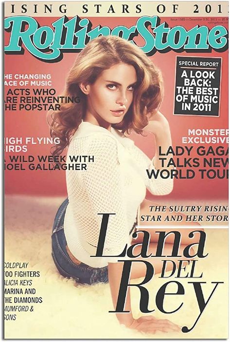 Lana Del Rey Magazine Cover, Lana Del Rey Rolling Stone, Lana Del Rey Posters, Rolling Stone Magazine Cover, Rolling Stone Magazine, Film Vintage, Seni Vintage, Rolling Stones Magazine, Vintage Room Decor