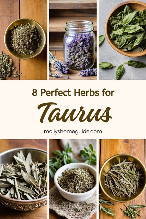 Discover the ancient connection between herbal medicine and astrology with the "Herbs for Taurus" collection. These powerful herbs, ruled by Venus and associated with the zodiac sign Taurus, offer unique healing properties. From enhancing stability and fertility to igniting desires, these plants stimulate the senses and connect you to nature's truth. Dive into the magickal properties of herbs such as yarrow, rosemary, and sage to tap into Taurus' earthy energy. Herbs For Taurus, Herbs Of Taurus, Herb Knowledge, Harvest Flowers, Properties Of Herbs, Night Time Tea, Zodiac Sign Taurus, Medicinal Herbs Garden, Earthy Fragrance