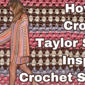 Kristin Omdahl | the best in crochet and knitting patterns & videos. Learn the Taylor Swift Inspired Free Crochet Pattern today! Taylor Swift Crochet Dress Pattern Free, Taylor Swift Crochet Pattern Free, Taylor Swift Crochet Dress Pattern, Taylor Swift Cardigan Crochet Pattern, Taylor Swift Crochet Dress, Knitting Patterns Videos, Taylor Swift Crochet, Cultivating Creativity, Random Crochet