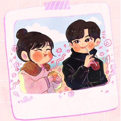 Business Proposal Art, Ahn Hyo Seop Business Proposal, Kdrama Fan Art, Business Proposal Kdrama, Kim Se Jeong, Goblin Kdrama, Se Jeong, Hyo Seop, Korean Stickers