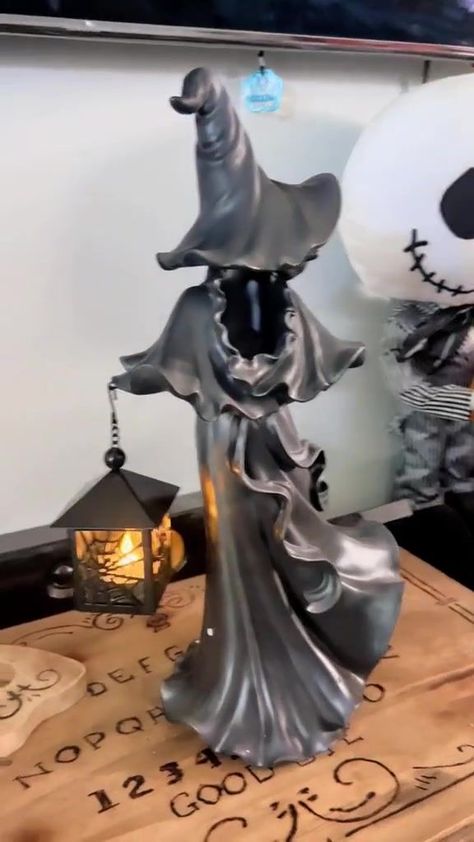 💫Add some magic and mystery to your Halloween decor with this elegant Cracker Barrel Black Resin Witch figurine. 🧙‍♀ | By Dearlassie Halloween Resin, Magic And Mystery, Witch Figurines, Led Lantern, Black Resin, Cracker Barrel, Lanterns Decor, Brigitte Bardot, Diy Halloween Decorations