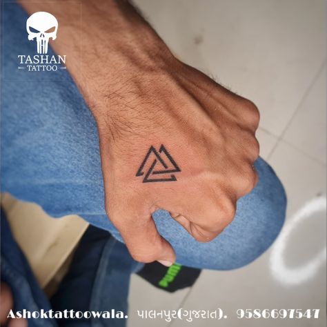 TashanTattoo
AshokTattooWala
S.20. Tirupati plaza
Opp. New bus stand
Near gd modi collage
Palanpur (gujrat)
9586697547
9687533310 Triangle Hand Tattoo, Small Tattoos For Men Forearm, Three Triangle Tattoo, Triangle Tatoo, Scarface Tattoo, Tattoo Triangle, Triangle Tattoo Design, Tattoo Font For Men, Scandinavian Tattoo