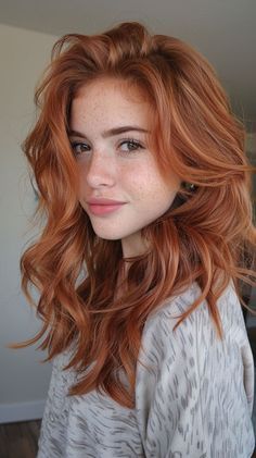 Cute Haircuts For Redheads, Red Head Dyed Hair, Red Hair With Brown Eyebrows, Aries Hair Color, Red Hair Hazel Eyes Pale Skin, Hair Inspo 2024, Natural Red Hair With Lowlights, Ginger Shag, Red Hair Natural