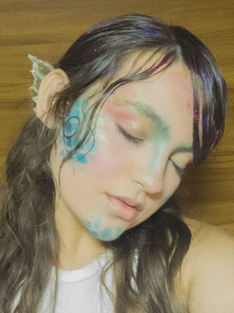 Mermaid core mermaid costume mermaid makeup mermaid hair mermaid accessories siren costume siren makeup halloween costume halloween Sea Siren Makeup, Mermaid Scales Makeup, Siren Halloween, Makeup Halloween Costume, Siren Makeup, Siren Costume, Costume Mermaid, Fair Outfit, Mermaid Halloween Costumes