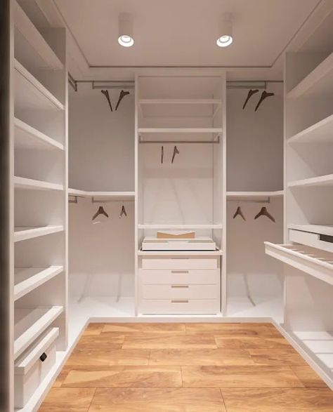 Walk In Closet Square Room, 6x6 Walk In Closet Layout, Small Square Walk In Closet, Square Closet Designs, Square Walk In Closet, L Shaped Closet, Dressing Angle, Narrow Closet Design, Walk In Closet Layout