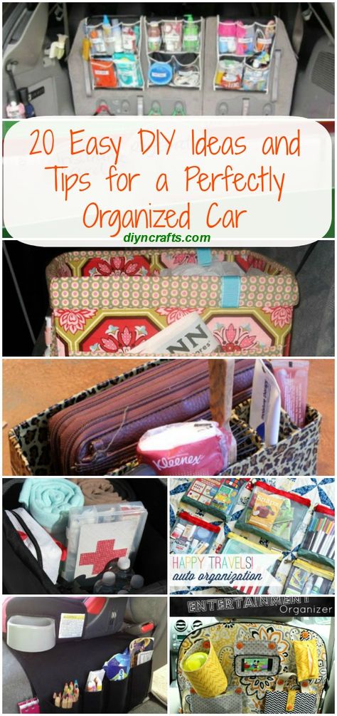 20 Easy DIY Ideas and Tips for a Perfectly Organized Car – Page 2 of 20... Organized Car, Easy Diy Ideas, Perfectly Organized, Ideas Para Organizar, Diy Car, Hacks Diy, Cars Organization, Diy Organization, Life Organization