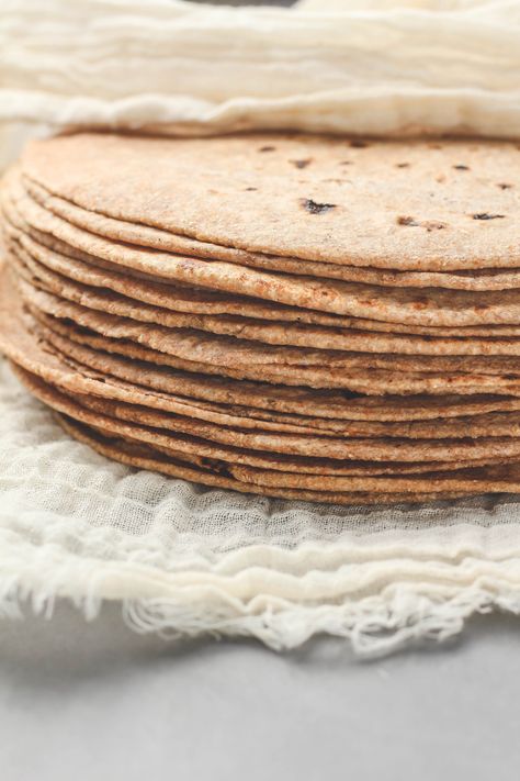 Oil-Free Whole Wheat Tortillas - Pure and Plant-Based Whole Wheat Tortilla Recipe, Wheat Tortilla Recipe, Wheat Flour Tortillas, Hispanic Recipes, Recipes With Flour Tortillas, Wheat Tortillas, Homemade Flour Tortillas, Flexitarian Diet, Wheat Recipes