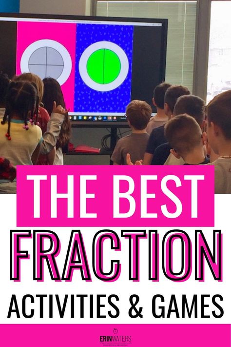 Are you teaching fractions in your elementary classroom? Today, I am sharing 5 fraction activities and fraction games your students will love. These hands-on fraction games are perfect for math workshop, math centers, or guided math. I share a digital fraction activity but I also share fraction activities that use math manipulatives as well. Ditch the fraction worksheets and try these fraction activities instead! Adding Fractions Activities, Fraction Games For Kids, Fraction Activity, Math Fraction Activities, Elementary Games, Interactive Math Journals, Math Fact Practice, Fraction Word Problems, Fraction Games