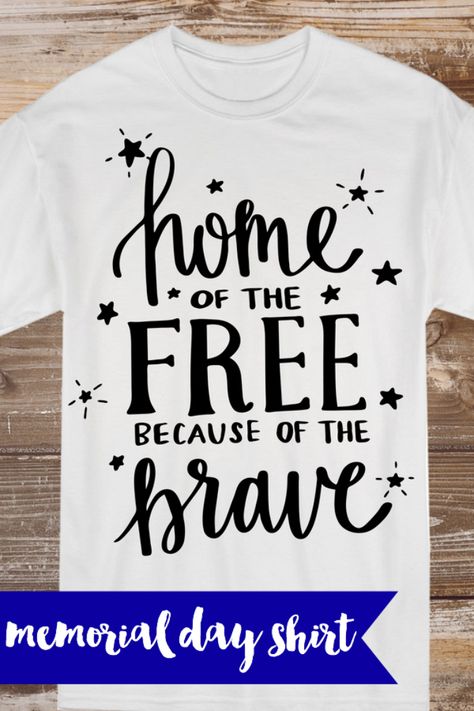 Everyday Party Magazine Memorial Day Shirt Ideas #MemorialDay #SVG #DIYShirt #CricutMade Vynal Projects, Memorial Day Shirts, Vinyl Shirt Ideas, Cricut Scrapbook, Memorial Day Party, Arts And Crafts Interior Design, Press Printing, Food Decorations, Pes Embroidery