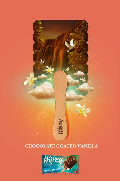 Ice Cream Campaign by Mohamed Nabarawy, via Behance Food Campaign, Ice Cream Poster, 광고 디자인, Creative Advertising Design, Food Poster Design, Creative Poster Design, Graphic Wallpaper, Recipes Vegetarian, Communication Design