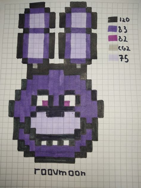 Pixel Art Fnaf, Easy Pixel Art, Fnaf Art, Pixel Art, Quick Saves, Art, Kawaii