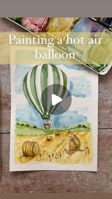 Danielle Hooi on Instagram: "It’s that time of year when the hay is made, the sound of crickets and hot air balloons fly in the sky 🎈 ☀️ inspired by the Bristol Balloon Fiesta and the daily ascents over Bristol.
What do you think, shall I make this into a print? 
•
•
•
#bristolballoonfiesta 
#bristolballoons 
#bristollife 
#igersbristol 
#hotairballoon 
#hotairballoonfestival 
#cotswoldslife 
#paintingvideo 
#summerillustration 
#summerholidayactivities 
#summerart 
#wipartwork 
#watercolourillustration 
#watercolourtechnique 
#discovercotswolds" Bristol Balloon Fiesta, Summer Holiday Activities, Fly In The Sky, Hot Air Balloon Festival, Summer Illustration, Watercolor Ideas, Hot Air Balloons, Painting Videos, Air Balloons