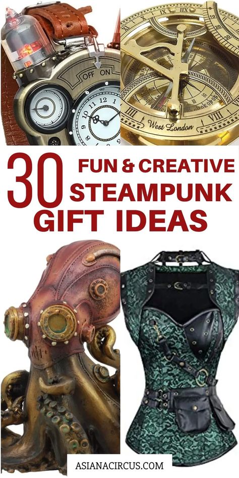 Steampunk Items Ideas, Steampunk Gifts, Steampunk Home Decor, Steampunk Book, Steampunk Items, Steampunk Crafts, Steampunk House, Romantic Gifts For Him, Steampunk Clock