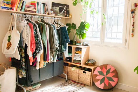 Post Image Expensive Jeans, Diy Organizer, Organized Living, Parisian Apartment, Drop Cloth, Cabin Ideas, Closet Space, Apartment Inspiration, House Goals