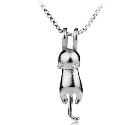 findout 925 sterling silver 3D cute cat Lover Matte surface / smooth pendant necklace (f1581) (smooth) Surprise Gifts For Her, Cat Pendant Necklace, Sanders Sides, Moon And Star Earrings, Cat Pendants, Cat Necklace, Necklace Online, Silver Pendants, Silver Chain Necklace