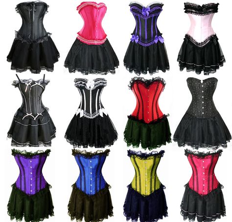 Burlesque Moulin Rouge Can Can Girl Fancy Dress Costume Corset Outfit Many Style Can Can Girl, Sailor Fancy Dress, Fancy Dress Plus Size, Fancy Dress Womens, Burlesque Outfit, Corset Dresses, Burlesque Costume, Corset Outfit, Corset Skirt