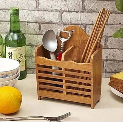 Cheap chopstick bamboo, Buy Quality chopstick set directly from China containe Suppliers: kitchen accessories Bamboo chopstick basket , Chopsticks cage Health Wall Chopsticks Drain Tubular containerUSD 13.77/pi Wooden Kitchen Accessories, Cool Things To Build, Chopstick Holder, Kitchen Timers, Cheap Kitchen, Wooden Accessories, House Plants Decor, Uk Kitchen, Rack Design